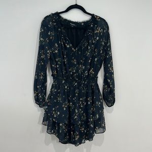 Olivaceous navy floral dress. Size Large
